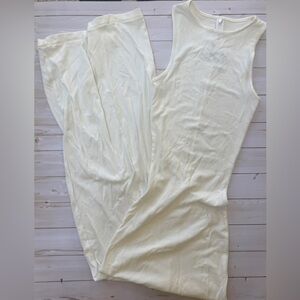 Skims Sleeveless Cream Maxi Dress Women’s size XXS
